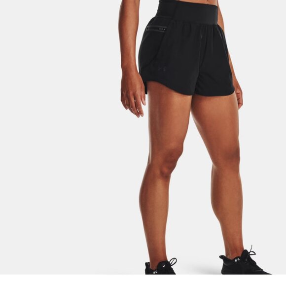 Women's Under Armour Black Vanish SmartForm Athletic Shorts - Picture 1 of 9
